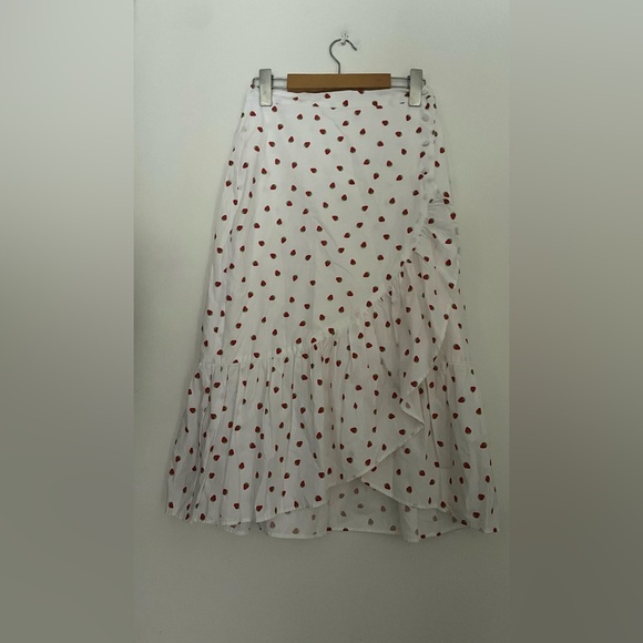 savida strawberry White Dot Ruffle Skirt - Picture 2 of 7